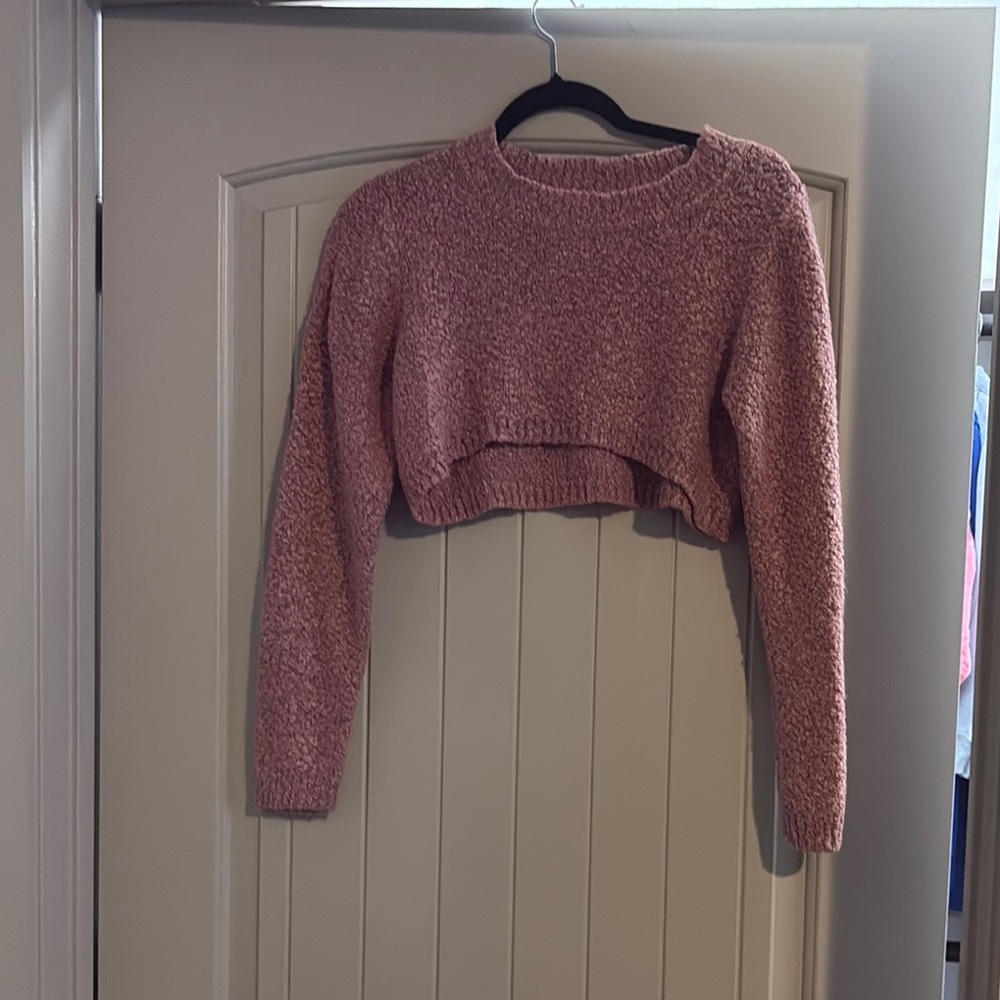 Wild Fable Pink Cropped Sweater